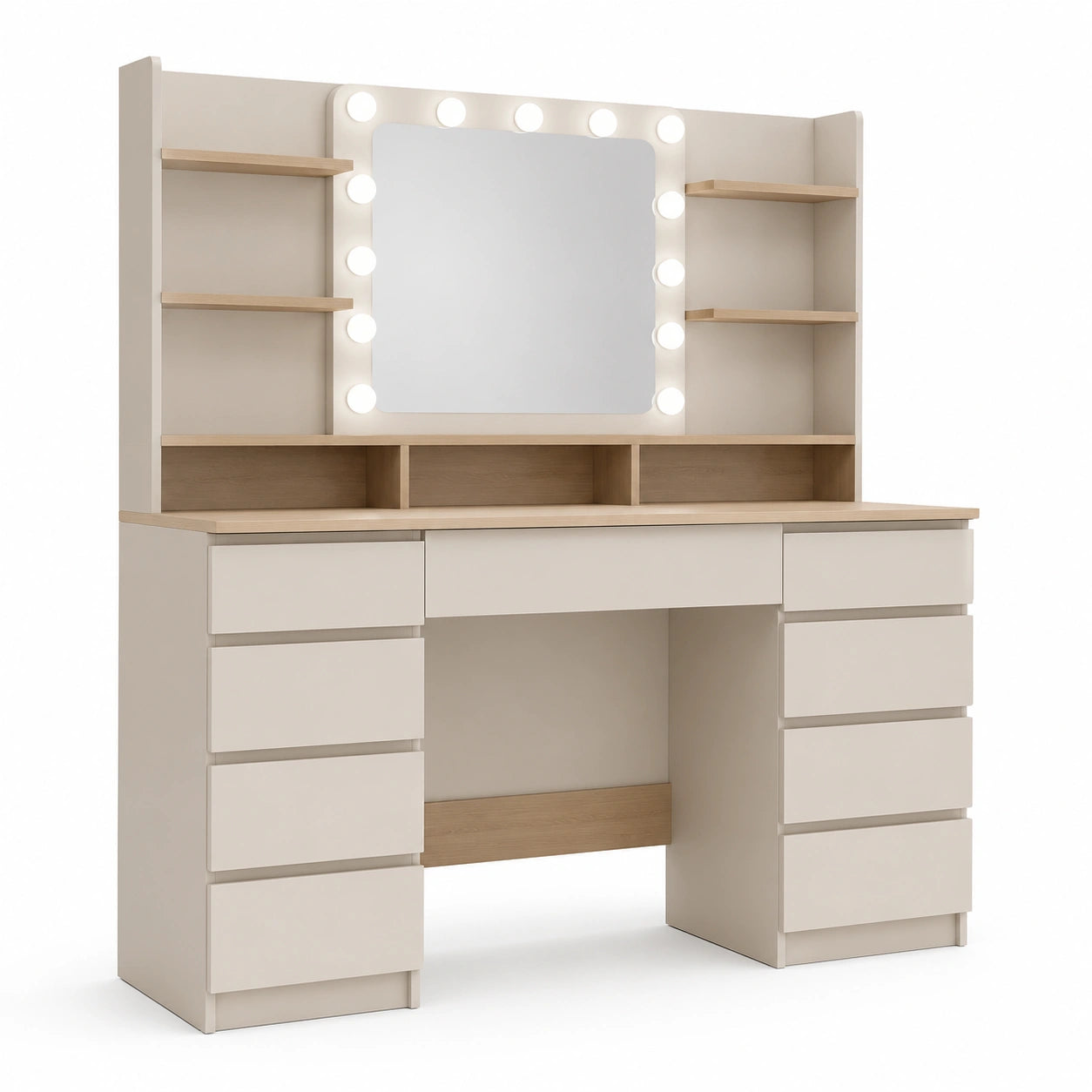 table-de-maquillage-led-avec-miroir-eclairage-reglable-9-tiroirs-et-etageres-crnsrz5145ei