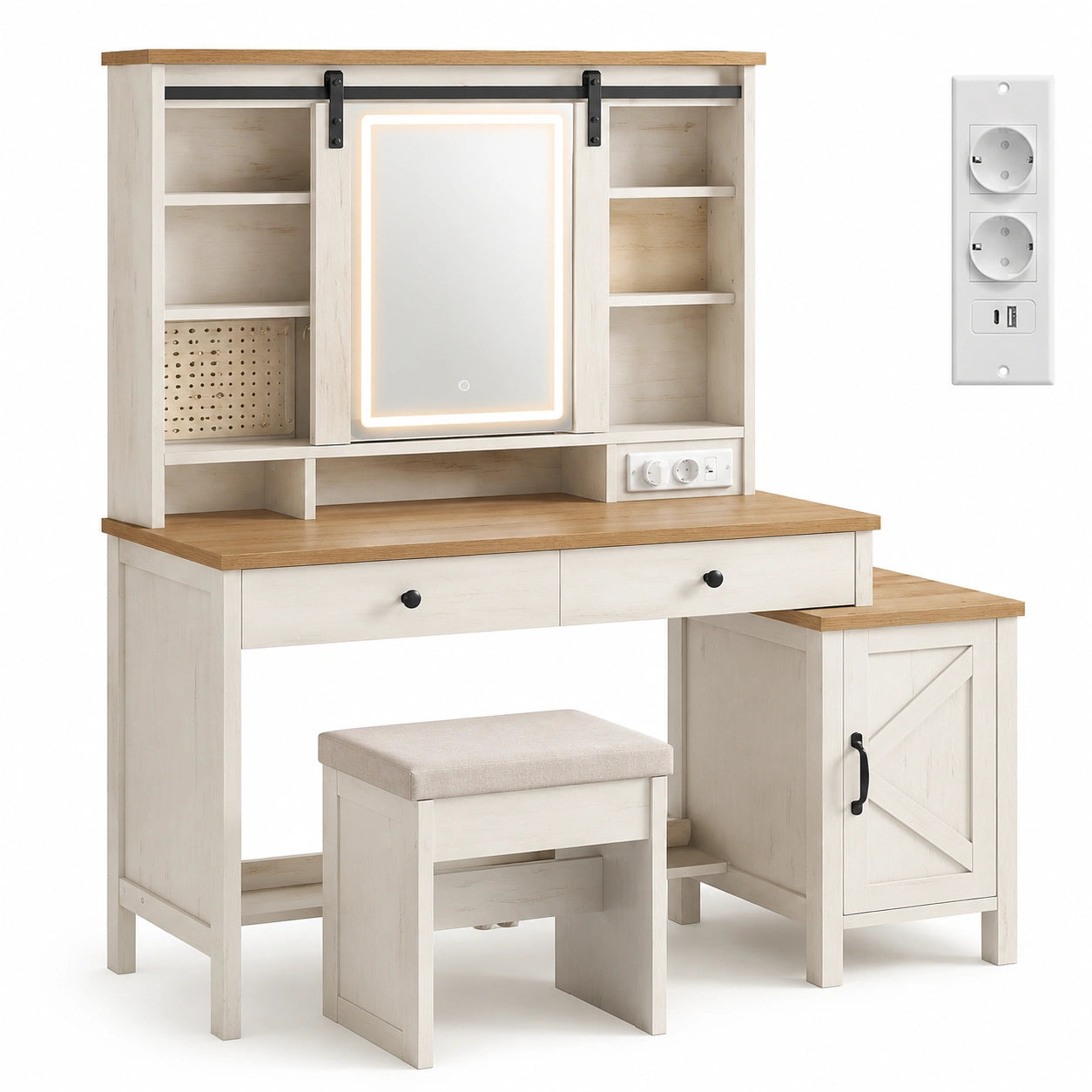 coiffeuse-avec-miroir-et-eclairage-blanc-et-marron-avec-tabouret-et-rangement-bijoux-wqrxkq5178ye